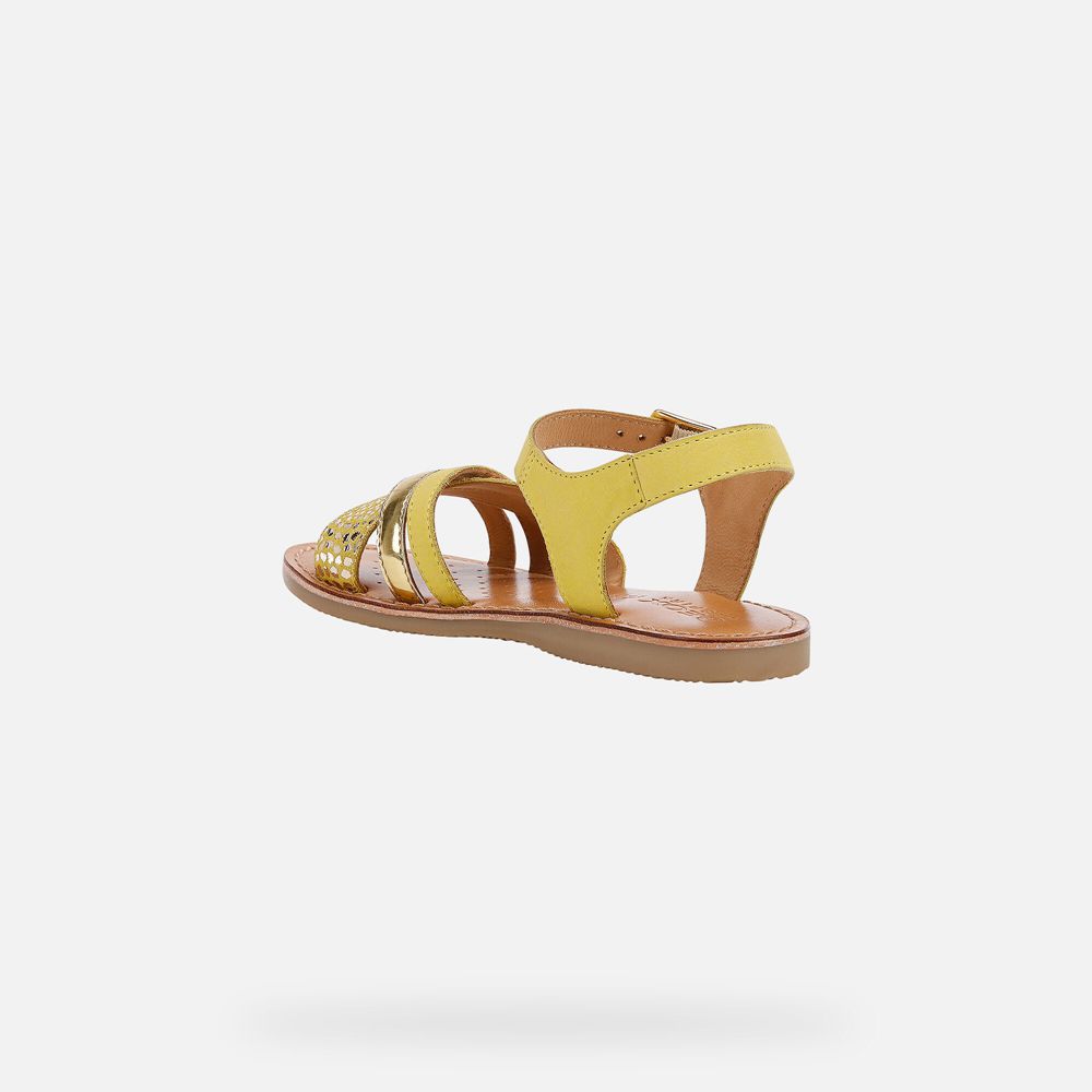 Sandalias Geox Menina Amarelas - Eolie - FXBGO5248